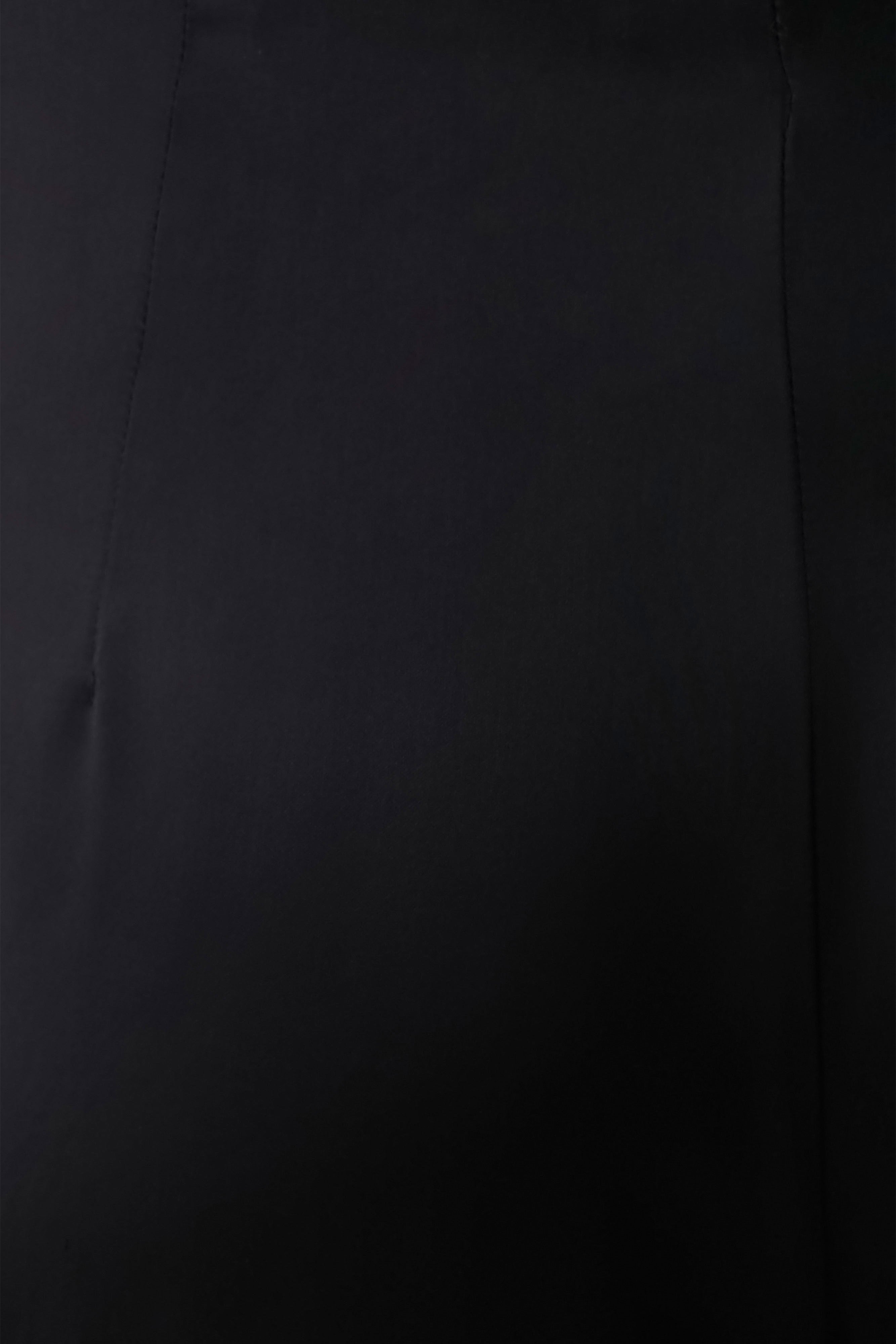 Sydney Straight Leg Satin Pants - Black